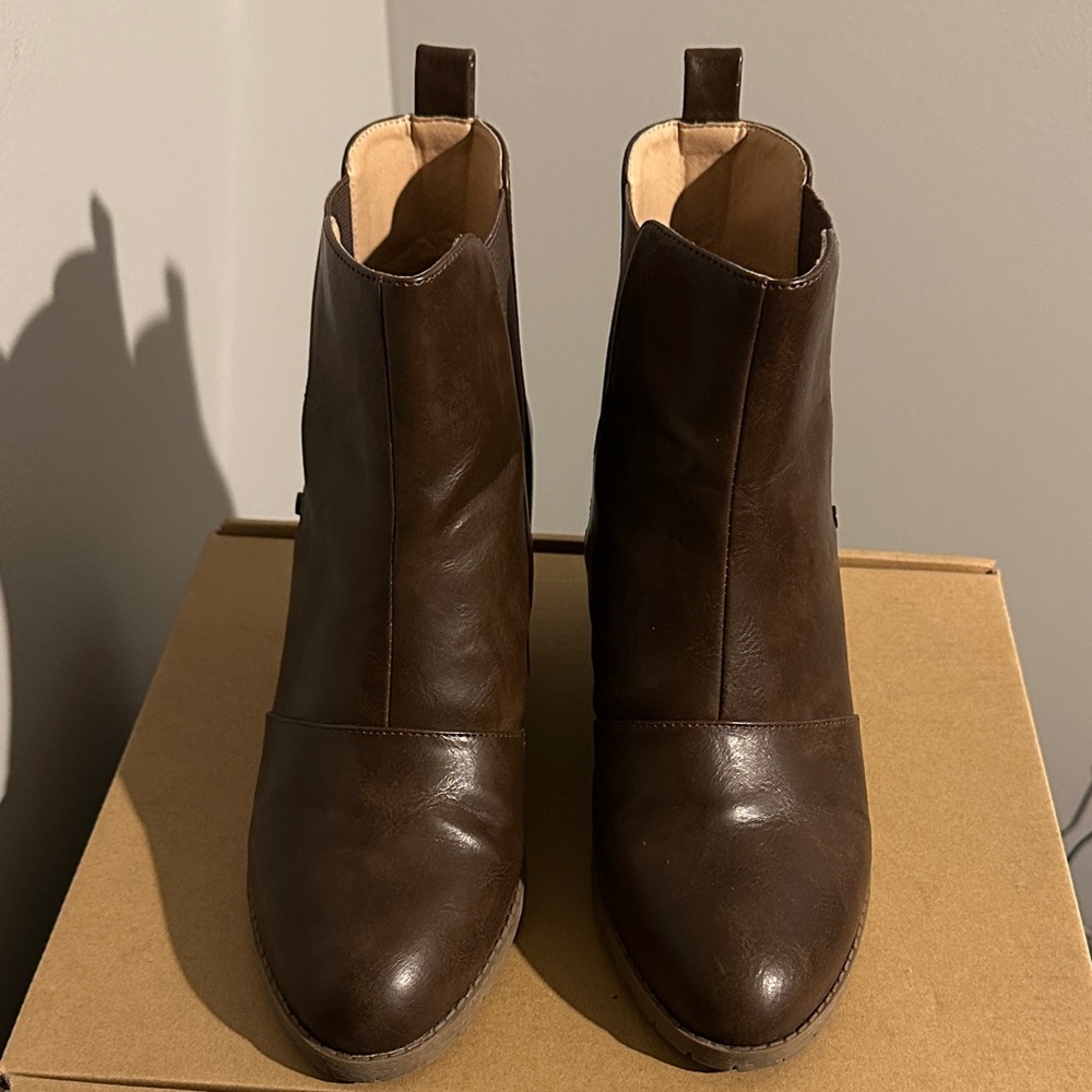 Brown Leather Ankle Boots